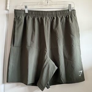 Gymshark Army Green Athletic Shorts, Size XL NWOT